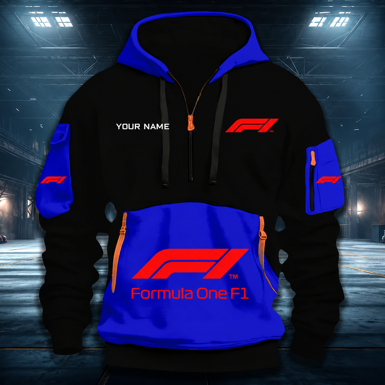 LIMITED RUN - NEW CUSTOMIZED F116 F1 FORMULA ONE QUARTER ZIP HOODIE