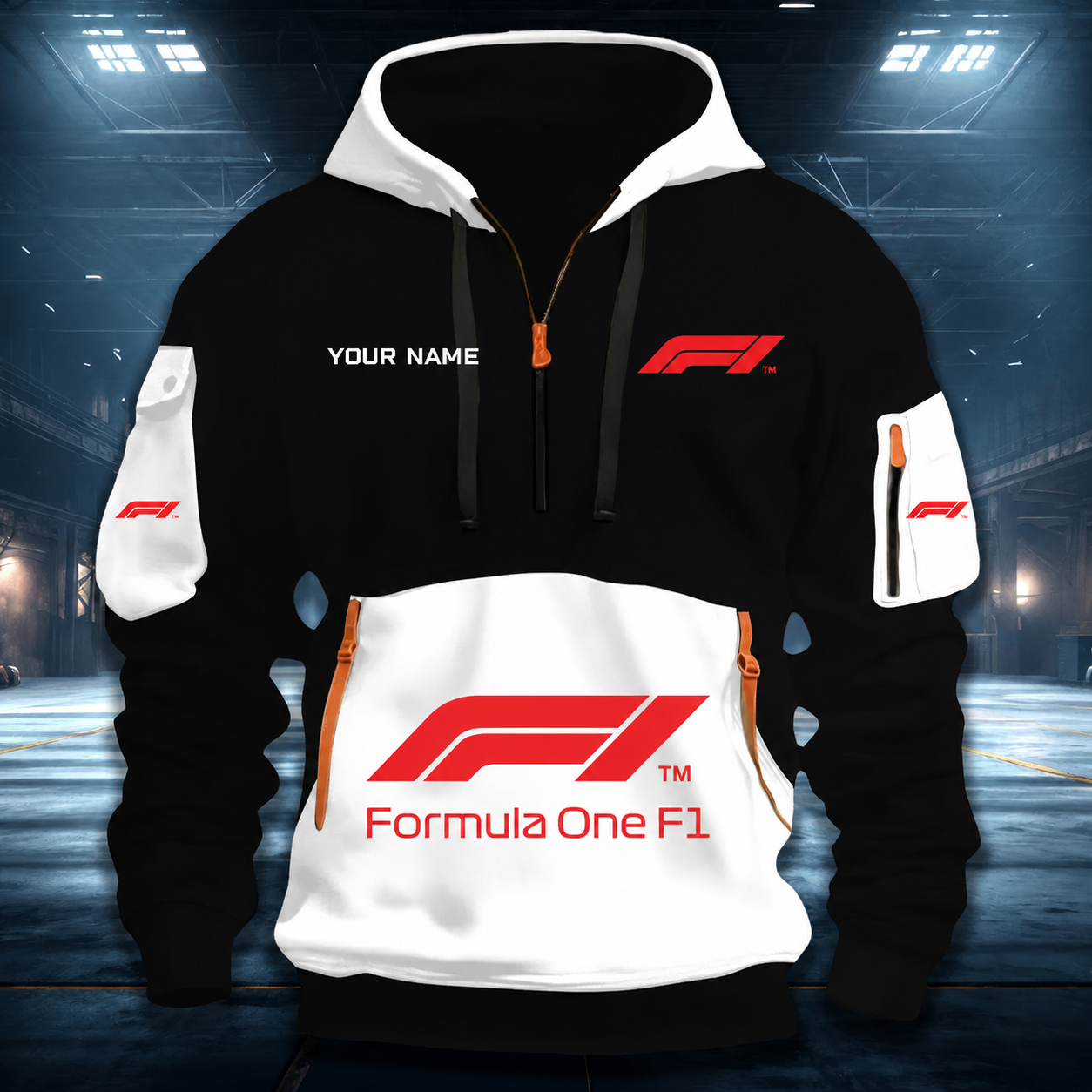 LIMITED RUN - NEW CUSTOMIZED F116 F1 FORMULA ONE QUARTER ZIP HOODIE