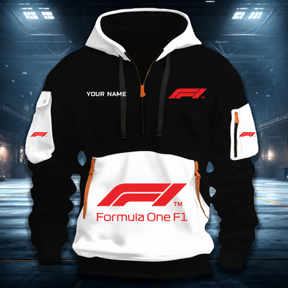 LIMITED RUN - NEW CUSTOMIZED F116 F1 FORMULA ONE QUARTER ZIP HOODIE