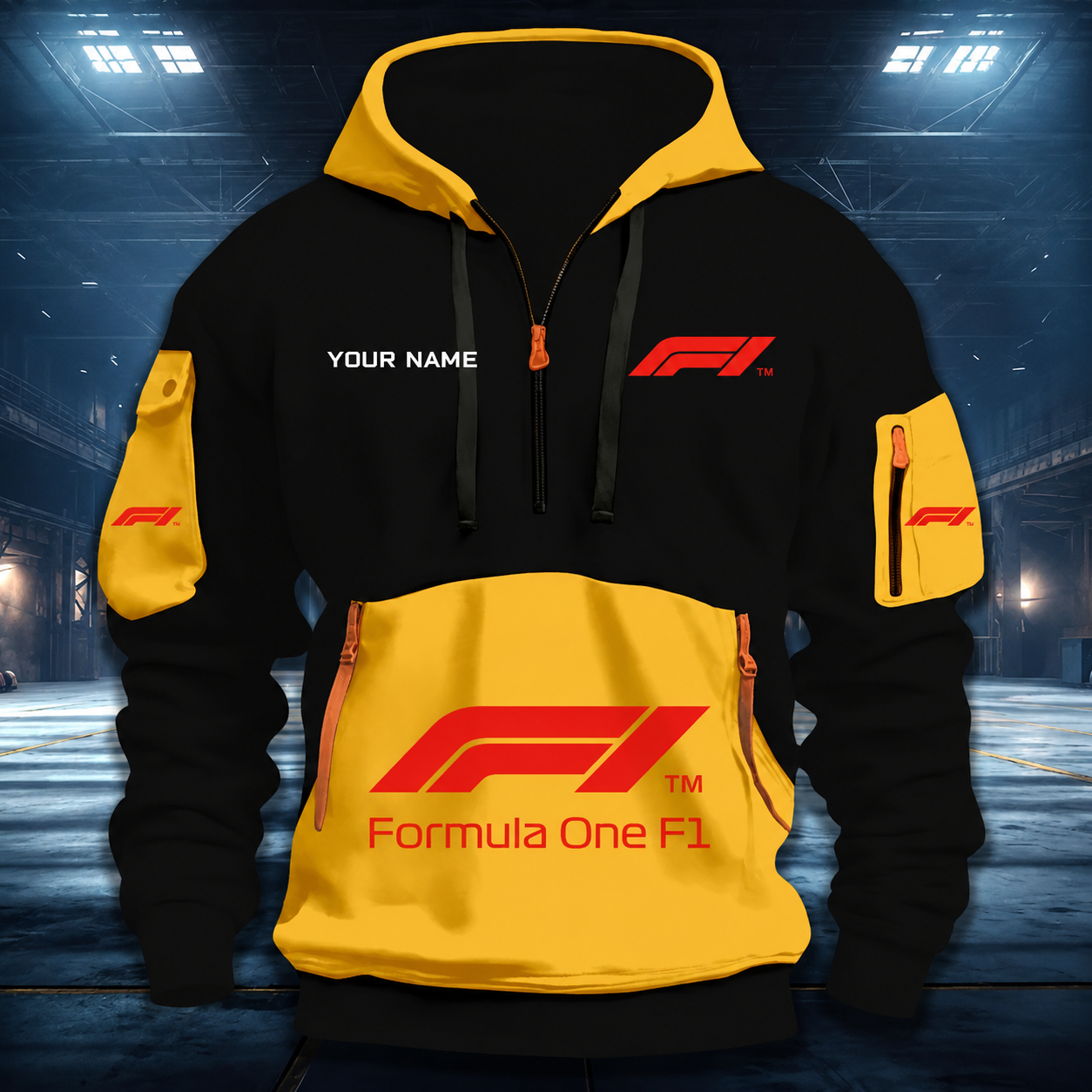 LIMITED RUN - NEW CUSTOMIZED F116 F1 FORMULA ONE QUARTER ZIP HOODIE
