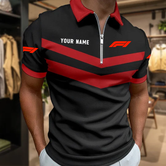 LIMITED EDITION - NEW CUSTOMIZED F116 ALL F1 TEAM ZIP POLO SHIRT
