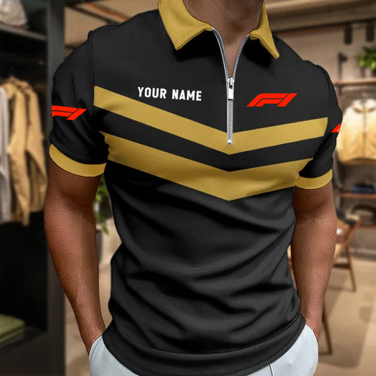 LIMITED EDITION - NEW CUSTOMIZED F116 ALL F1 TEAM ZIP POLO SHIRT