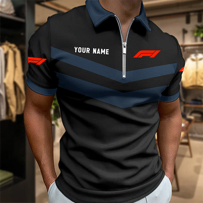 LIMITED EDITION - NEW CUSTOMIZED F116 ALL F1 TEAM ZIP POLO SHIRT