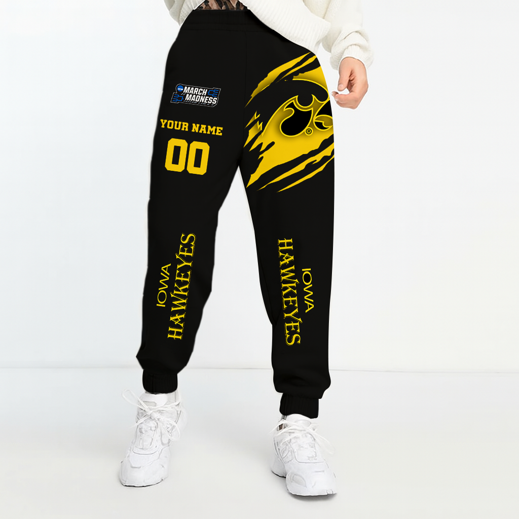 LIMITED EDITION - NEW CUSTOMIZED NCAA FBS16 IWH IOWA HAWKEYES UNISEX LONG PANTS