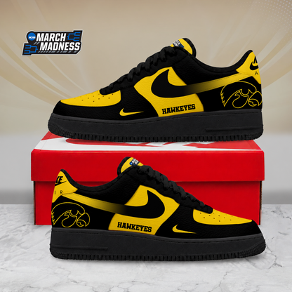 SPECIAL EDITION - NEW CUSTOMIZED NCAA MAM16 IWH IOWA HAWKEYES AF1 SHOES
