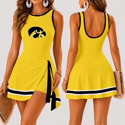 [FAN FAVORITE] NEW CUSTOMIZED NCAA MAM16 IWH IOWA HAWKEYES WOMEN'S SUMMER SKORT DRESS