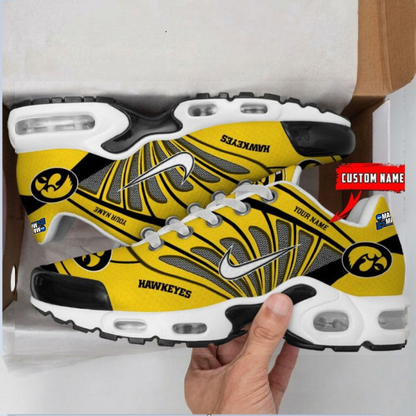 LIMITED EDITION - NEW CUSTOMIZED MAM NCAA16 IWH IW HAWKEYES UNISEX AIR MAX PLUS SNEAKERS