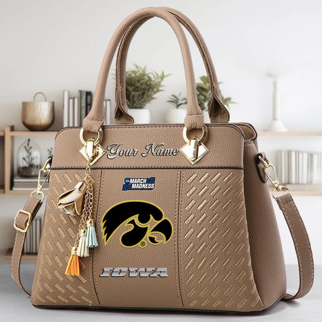 LIMITED EDITION - NEW CUSTOMIZED NCAA MAM16 IWH IOWA HAWKEYES ZIP HANDBAG MULTICOLOR