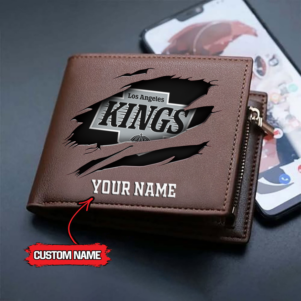 LIMITED EDITION - NEW CUSTOMIZED NHL16 LAK LOS ANGELES KINGS LEATHER WALLET