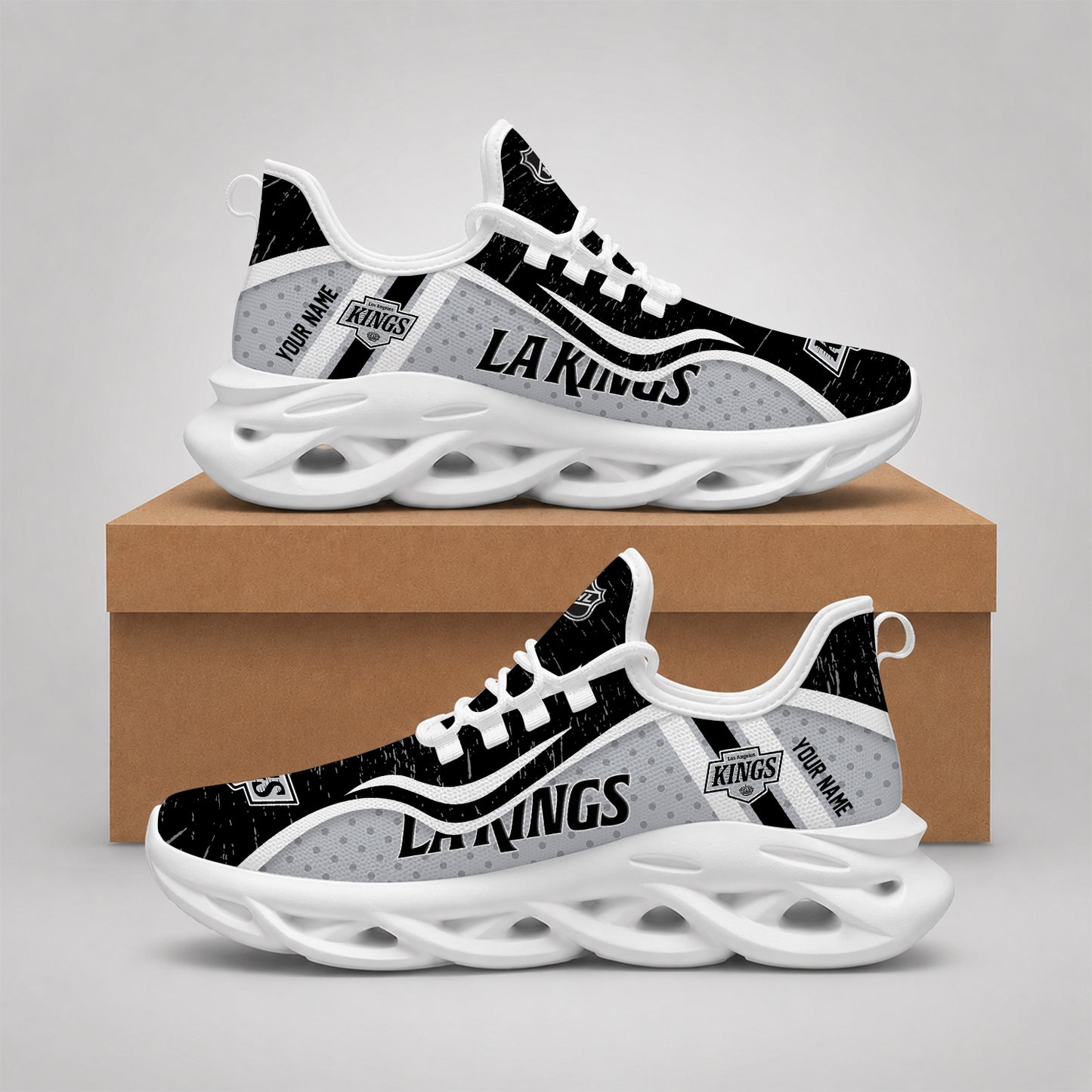 VIRAL EDITION - NEW CUSTOMIZED NHL16 LAK LOS ANGELES KINGS CLUNKY SNEAKERS