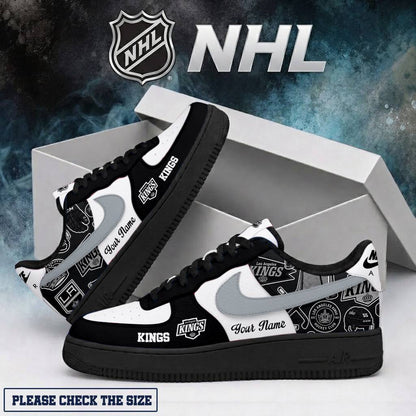 LIMITED EDITION - NEW CUSTOMIZED NHL16 LAK LOS ANGELES KINGS AF1 SHOES