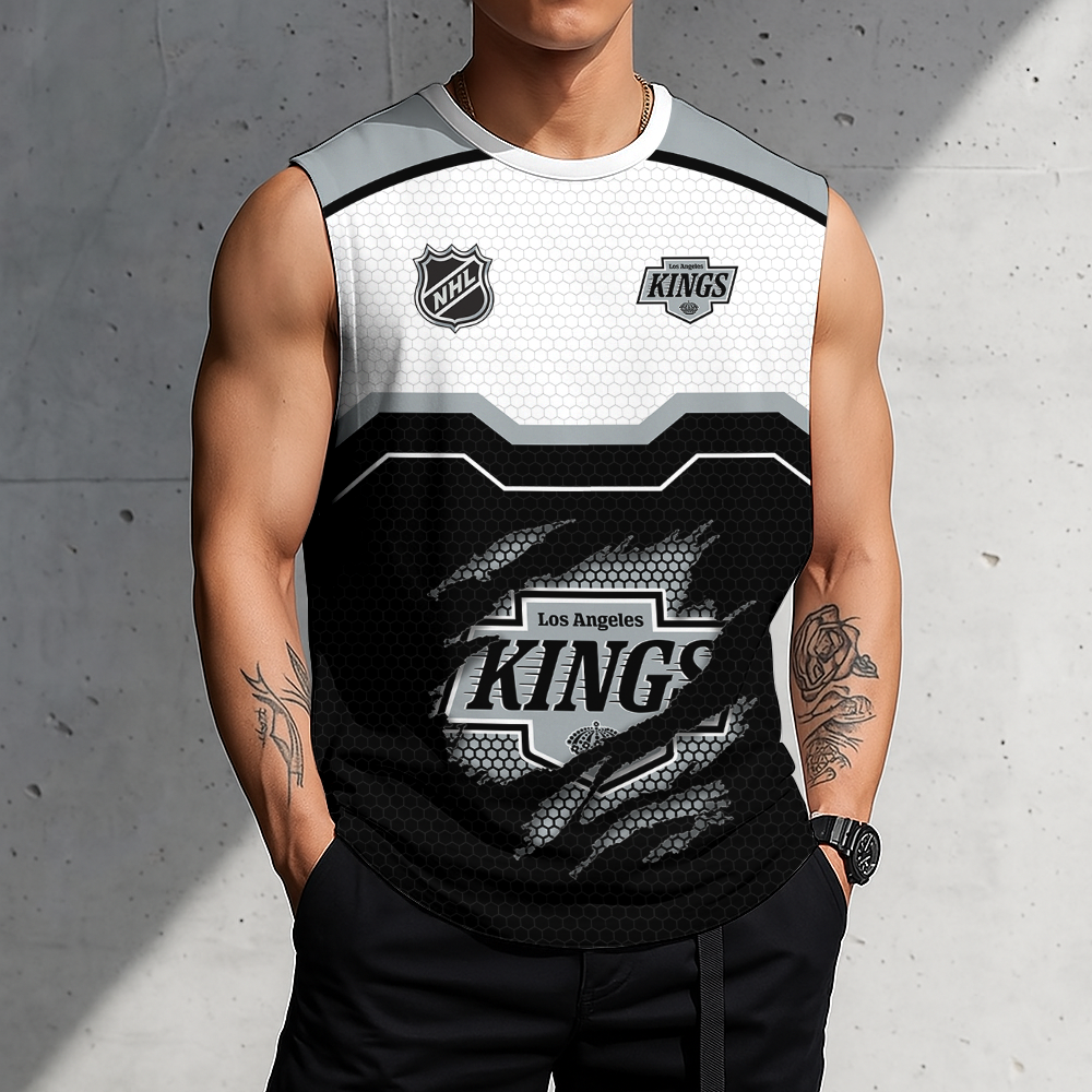 SPECIAL EDITION - NEW CUSTOMIZED NHL16 LAK LOS ANGELES KINGS MEN'S GYM SHIRT