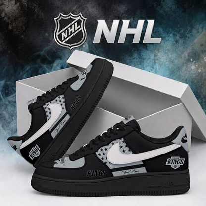SPECIAL EDITION - NEW CUSTOMIZED NHL16 LAK LOS ANGELES KINGS AF1 SHOES