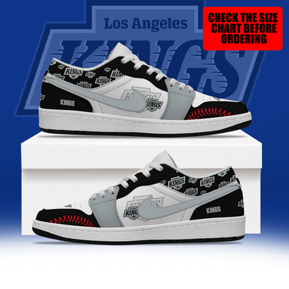 [SUPER SALE] NEW CUSTOMIZED NHL16 LAK LOS ANGELES KINGS AIR JORDAN LOW SHOES