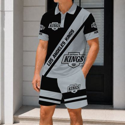 LIMITED EDITION - NEW CUSTOMIZED NHL16 LAK LOS ANGELES KINGS POLO & SHORT PANTS SET