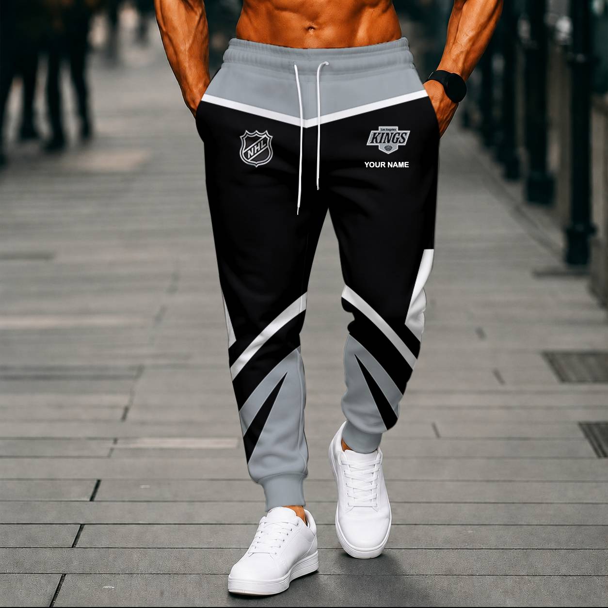 LIMITED EDITION - NEW CUSTOMIZED NHL16 LAK LOS ANGELES KINGS UNISEX LONG PANTS