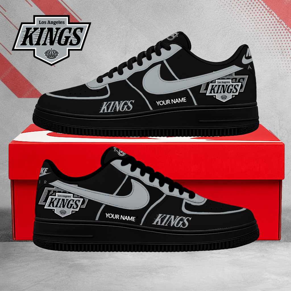 LIMITED EDITION - NEW CUSTOMIZED NHL16 LAK LOS ANGELES KINGS AF1 SHOES