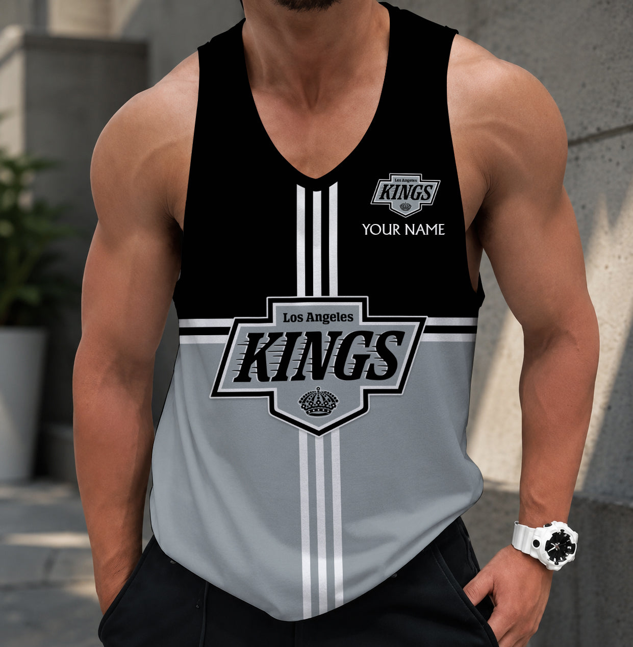 LIMITED EDITION - NEW CUSTOMIZED NHL16 LAK LOS ANGELES KINGS MEN'S TANK TOP