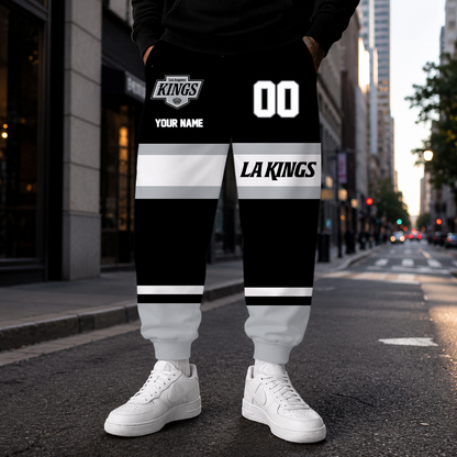 VIRAL EDITION - NEW CUSTOMIZED NHL16 LAK LOS ANGELES KINGS SWEATPANTS