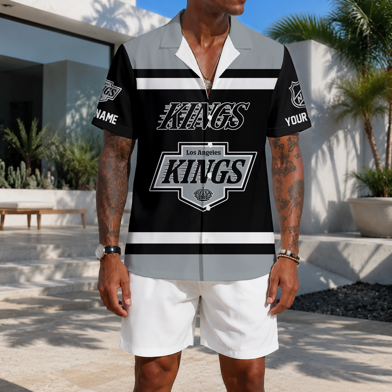 LIMITED EDITION - NEW CUSTOMIZED NHL16 LAK LOS ANGELES KINGS UNISEX HAWAIIAN SHIRT