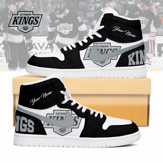 LIMITED EDITION - NEW CUSTOMIZED NHL16 LAK LOS ANGELES KINGS AIR JORDAN SNEAKERS