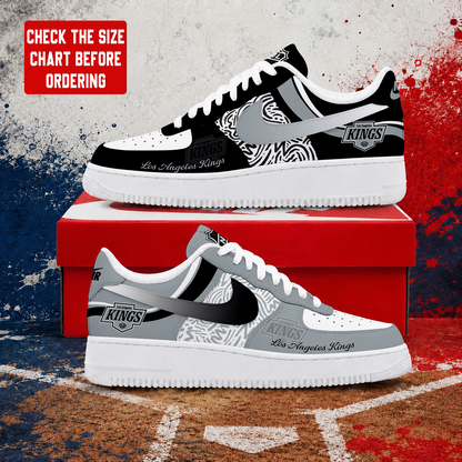 LIMITED EDITION - NEW CUSTOMIZED NHL16 LAK LOS ANGELES KINGS AF1 SHOES