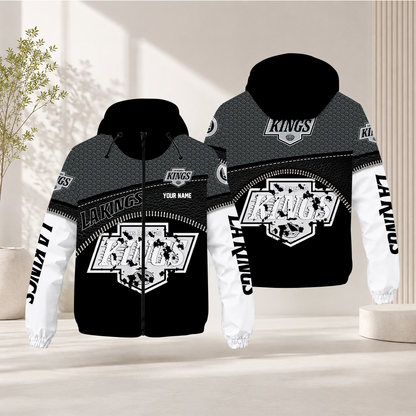 EXCLUSIVE EDITION - NEW CUSTOMIZED NHL16 LAK LOS ANGELES KINGS WINDBREAKER JACKET