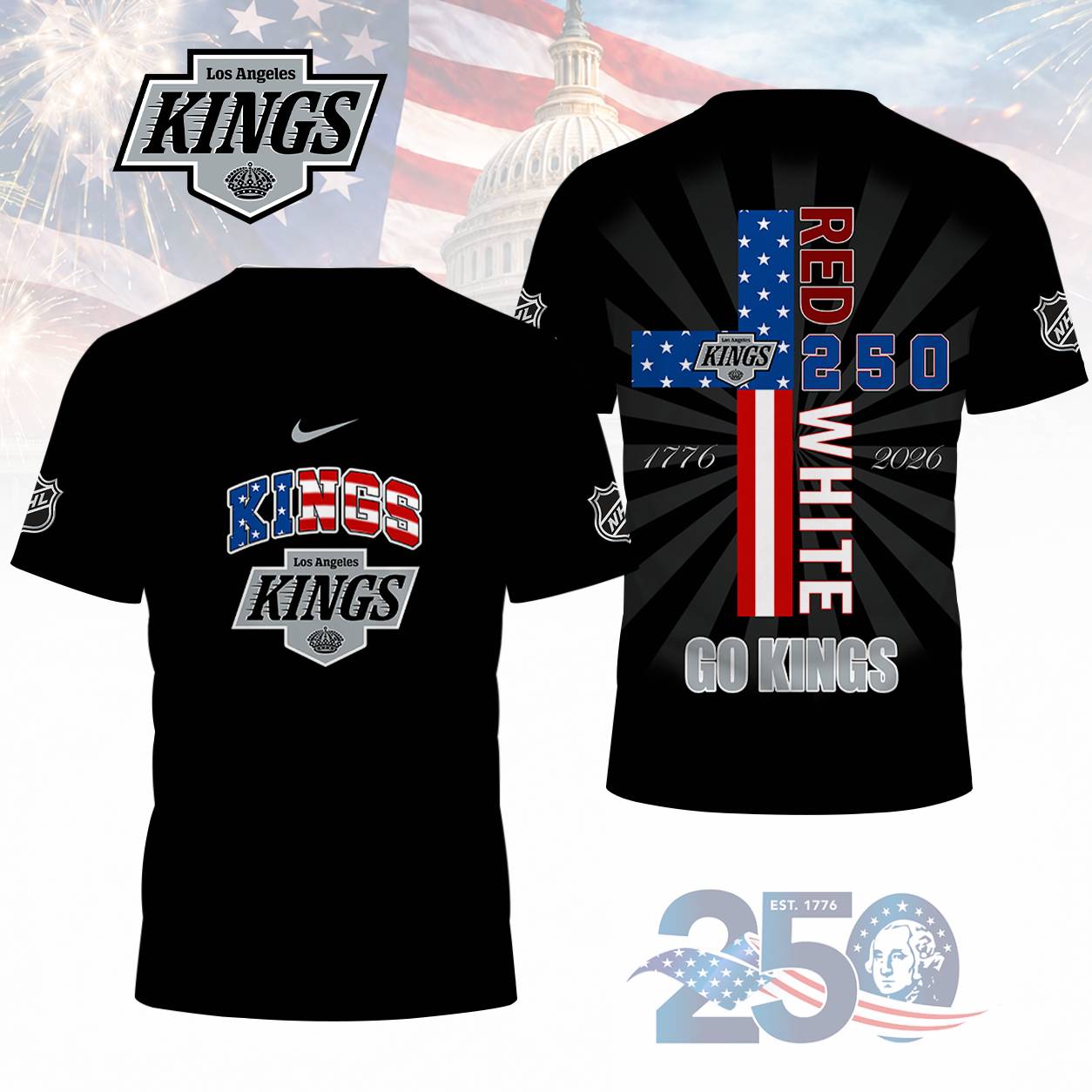 LIMITED EDITION - NEW CUSTOMIZED NHL16 LAK LOS ANGELES KINGS T-SHIRT, POLO SHIRT, ZIP POLO SHIRT, SWEATSHIRT, HOODIE & ZIP HOODIE
