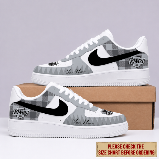 LIMITED EDITION - NEW CUSTOMIZED NHL16 LAK LOS ANGELES KINGS AF1 SHOES