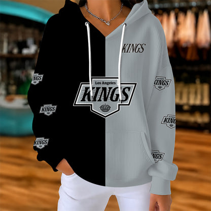 [SUPER SALE] NEW CUSTOMIZED NHL16 LAK LOS ANGELES KINGS RIBBED HOODIE & SWEATSHIRT