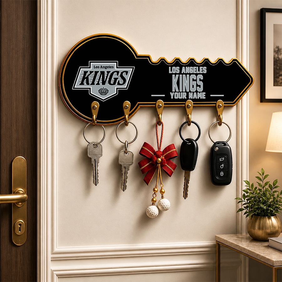 [SUPER SALE] NEW CUSTOMIZED NHL16 LAK LOS ANGELES KINGS WALL KEY HOLDER FOR HOME