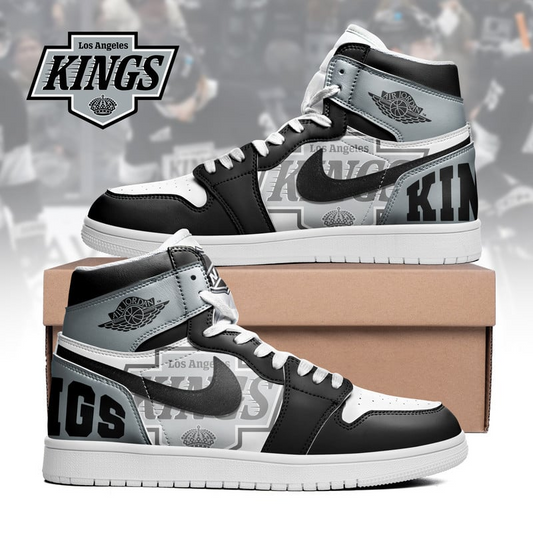 LIMITED EDITION - NEW CUSTOMIZED NHL16 LA KINGS AIR JORDAN SNEAKERS