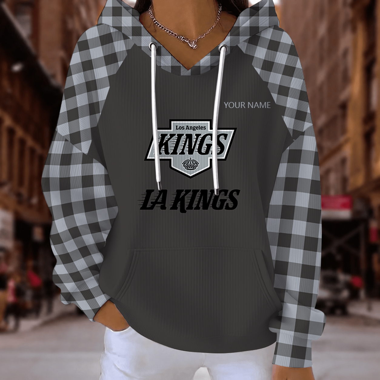 [SUPER SALE] NEW CUSTOMIZED NHL16 LAK LOS ANGELES KINGS RIBBED HOODIE & SWEATSHIRT