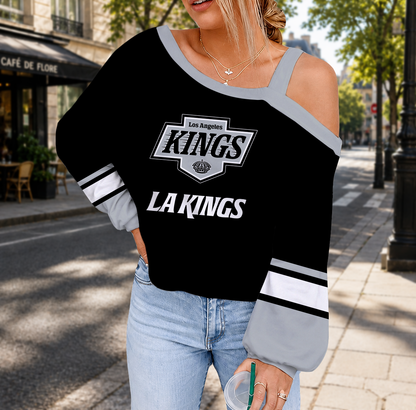 EXCLUSIVE EDITION - NEW CUSTOMIZED NHL16 LAK LOS ANGELES KINGS DROP SHOULDER SWEATSHIRT