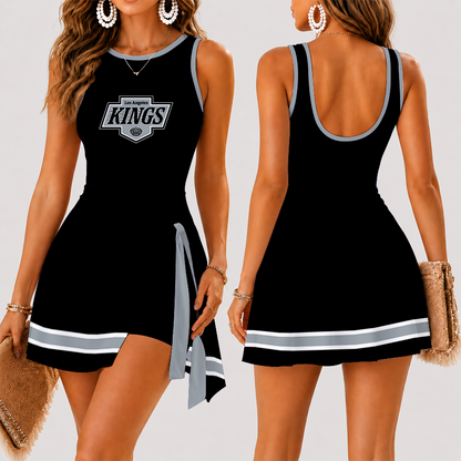 [SUPER SALE] NEW CUSTOMIZED NHL16 LAK LOS ANGELES KINGS WOMEN'S SUMMER SKORT DRESS