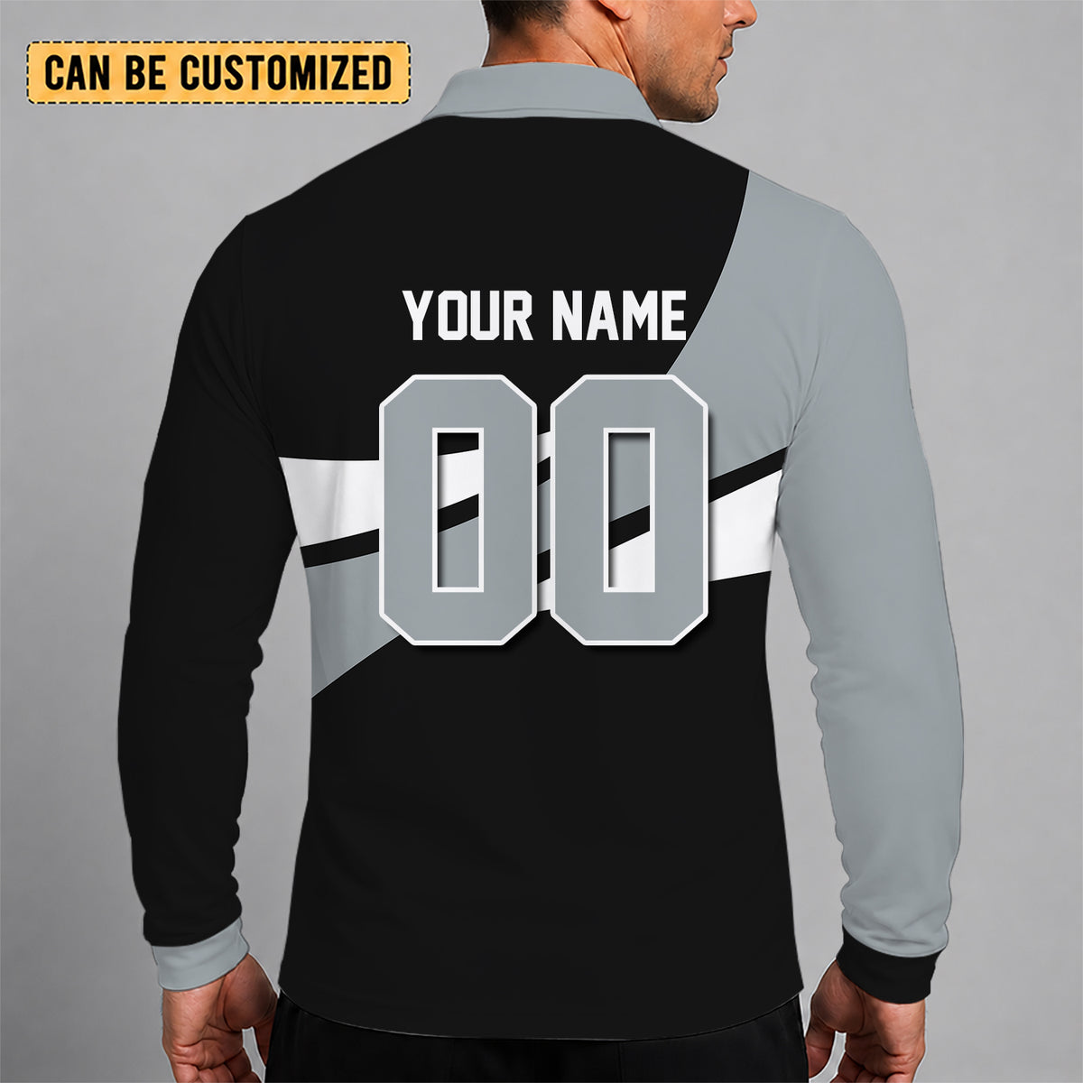 [SUPER SALE] NEW CUSTOMIZED NHL16 LAK LOS ANGELES KINGS MEN LONG SLEEVE POLO