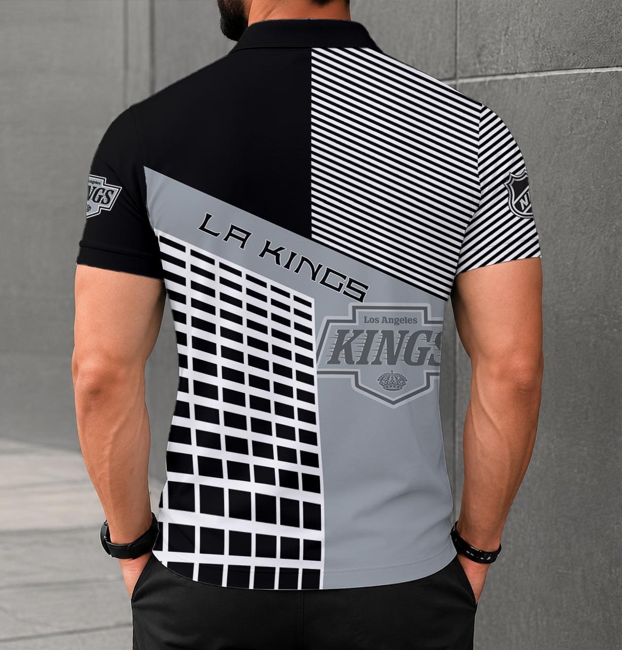 VIRAL EDITION - NEW CUSTOMIZED NHL16 LAK LOS ANGELES KINGS POLO SHIRT