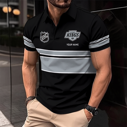 [SUPER SALE] NEW CUSTOMIZED NHL16 LAK LOS ANGELES KINGS POLO SHIRT