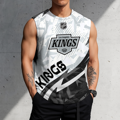 LIMITED EDITION - NEW CUSTOMIZED NHL16 LAK LOS ANGELES KINGS TANK TOP & GYM SHIRT