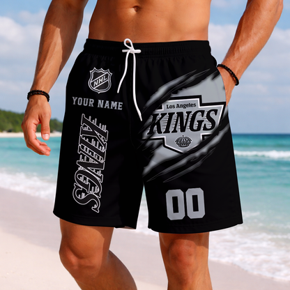 LIMITED EDITION - NEW CUSTOMIZED NHL16 LAK LOS ANGELES KINGS SHORT PANTS
