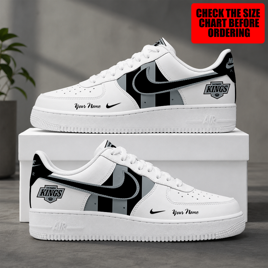[SUPER SALE] NEW CUSTOMIZED NHL16 LAK LOS ANGELES KINGS AF1 SHOES