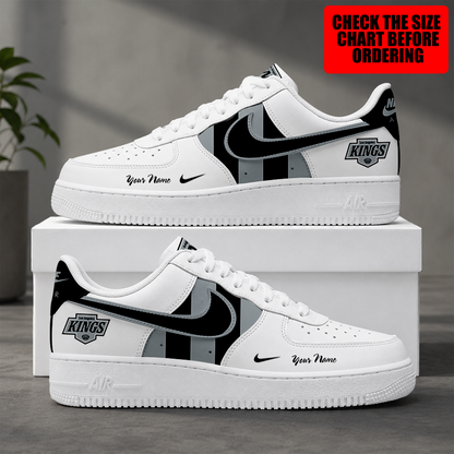 [SUPER SALE] NEW CUSTOMIZED NHL16 LAK LOS ANGELES KINGS AF1 SHOES