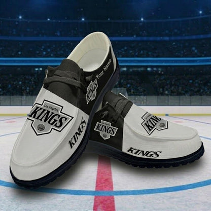 LIMITED EDITION - NEW CUSTOMIZED NHL16 LAK LOS ANGELES KINGS PREMIUM LOAFER SHOES