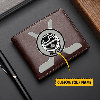 LIMITED EDITION - NEW CUSTOMIZED NHL16 LAK LOS ANGELES KINGS LEATHER WALLET