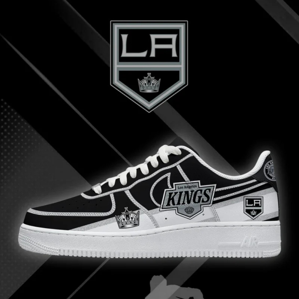 LIMITED EDITION - NEW CUSTOMIZED NHL16 LAK LOS ANGELES KINGS AF1 SHOES