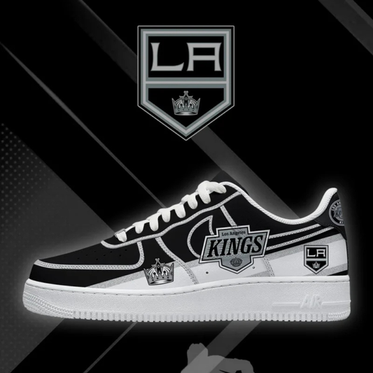 LIMITED EDITION - NEW CUSTOMIZED NHL16 LAK LOS ANGELES KINGS AF1 SHOES