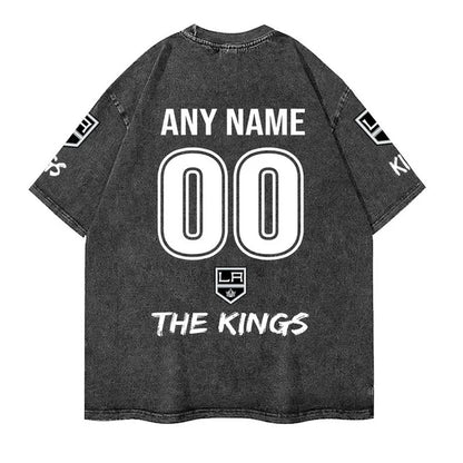 [SUPER SALE] NEW CUSTOMIZED NHL16 LAK LOS ANGELES KINGS MULTICOLOR WASHED TEE