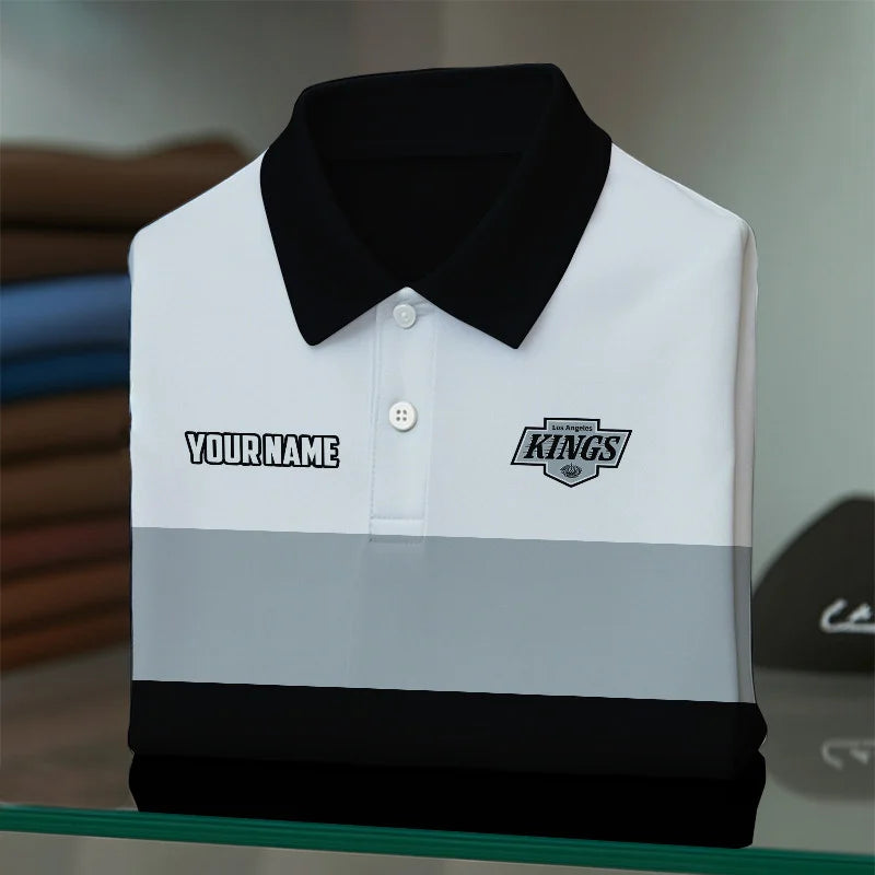 [SUPER SALE] NEW CUSTOMIZED NHL16 LAK LOS ANGELES KINGS POLO SHIRT