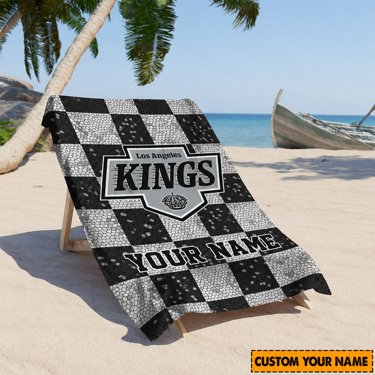 LIMITED EDITION - NEW CUSTOMIZED NHL16 LAK LOS ANGELES KINGS BEACH TOWEL FOR FAN