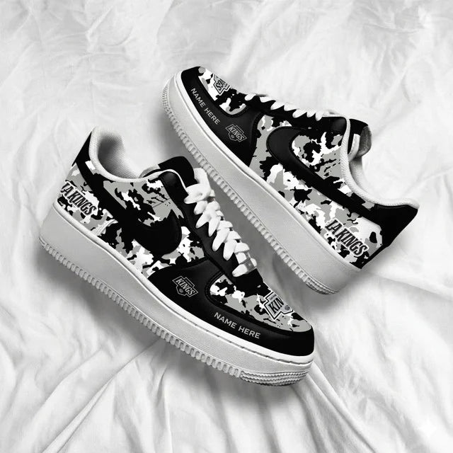 [SUPER SALE] NEW CUSTOMIZED NHL16 LAK LOS ANGELES KINGS AF1 SHOES